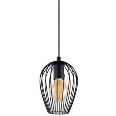 Φωτιστικό Κρεμαστό Μονόφωτο Φ16cm E27 230V Μαύρο 955ADRIA1/BL